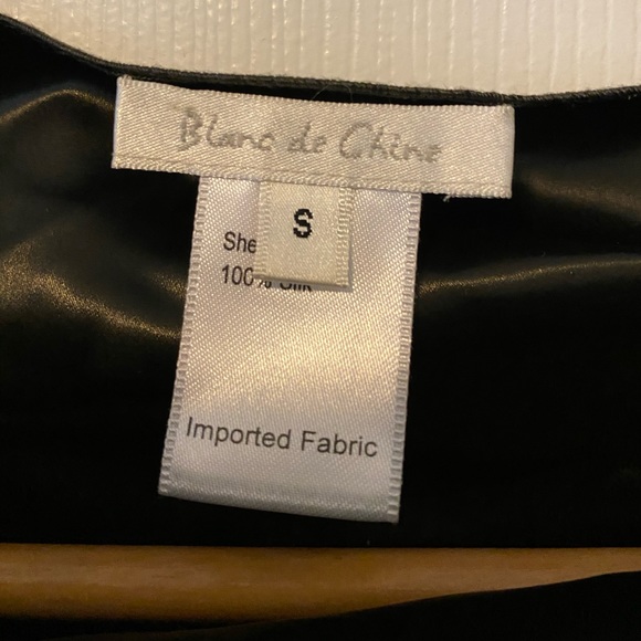 Black Blanc de Chine Formal Blouse - Picture 5 of 10